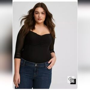 Torrid Mesh Sweetheart Corset Top
